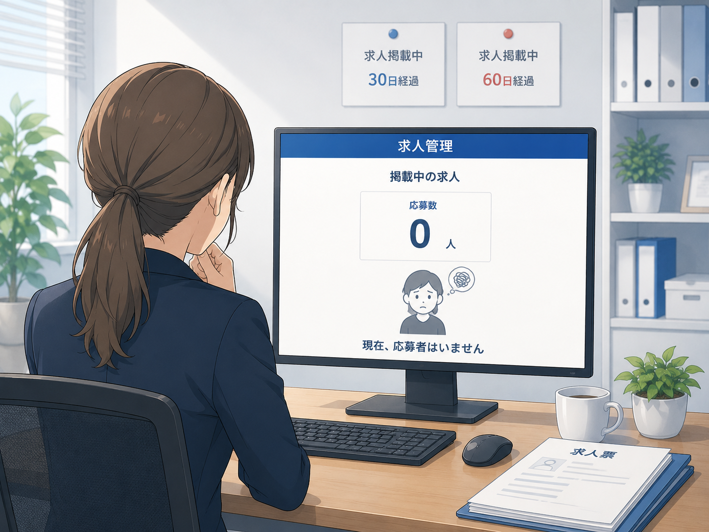 ネガティブサジェストの影響を受ける採用担当のイメージ